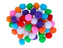 POMPONES DE POLIPROPILENO MIX 25MM BOLSA 50 UDS