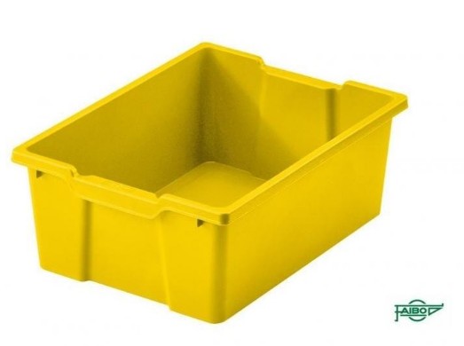 CAJA ALMACENAJE GRANDE AMARILLA SIN TAPA