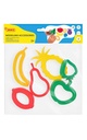 MOLDES PARA PLASTILINA FRUTAS VARIADAS 6 UNIDADES