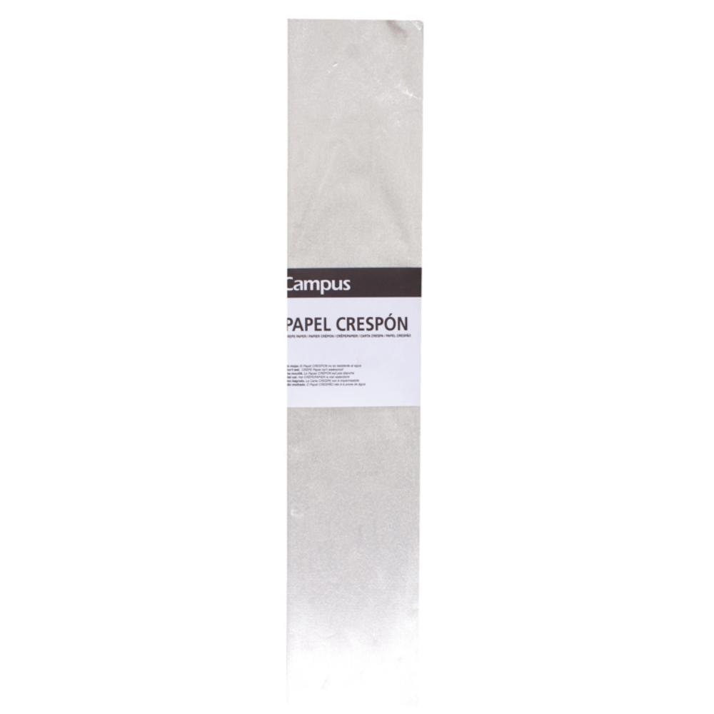 PAPEL CRESPÓN PLATA 50×2M 60G CREPADO 70% INETA 