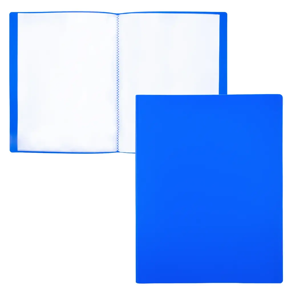 CARPETA DE FUNDAS RAYLU PAPER PREMIUM A4 60 FUNDAS AZUL