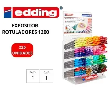 ROTULADOR EDDING EXPOSITOR 320 ROTULADORES 1200 COLORES SURTIDOS