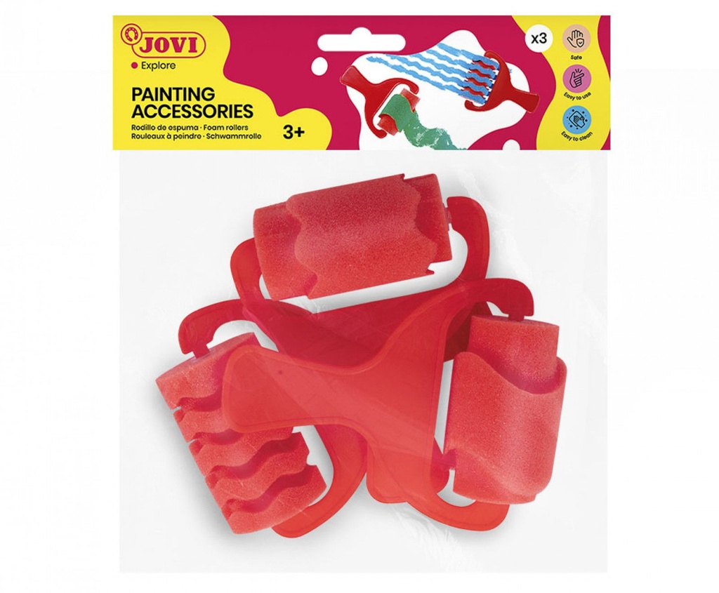 RODILLO PARA TEMPERA JOVI ESPUMA GRANDE SET 3 UD FORMAS