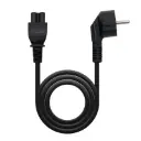CABLE ALIMENTACION TREBOL (CEE7 A C5) 2 METROS NEGRO 
