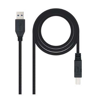 NANOCABLE CABLE USB 3.0 IMPRESORA A-M A B-M – 2 M, NEGRO