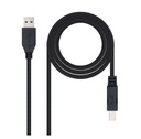 CABLE USB 3.0 IMPRESORA A-M-B-M  2 METROS NEGRO
