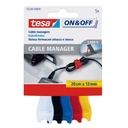 ORGANIZADOR DE CABLES ON & OFF BUNDLING 20CM X12MM PACK 5 UDS TESA
