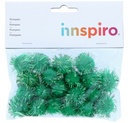POMPON BRILLANTE VERDE 25MM 20 UDS