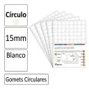GOMETS CÍRCULO MEDIANO Ø 15 MM BLANCO INETA