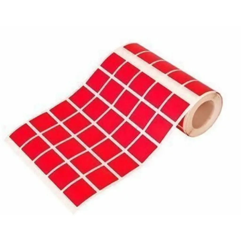 GOMETS ROLLO CUADRADOS 15 MM ROJO APLI