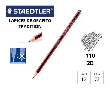 LÁPIZ DE GRAFITO STAEDTLER TRADITION 110 2B 