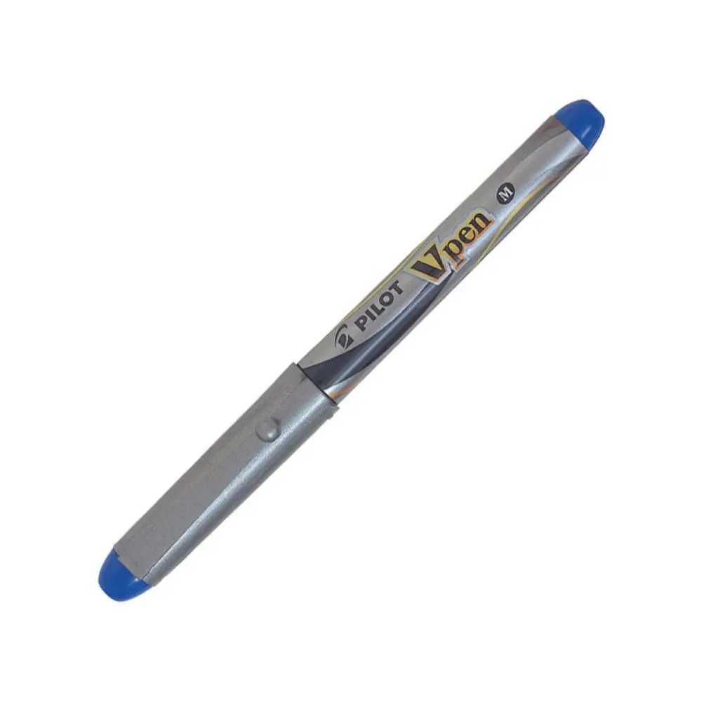 PLUMA PILOT V PEN SILVER AZUL 