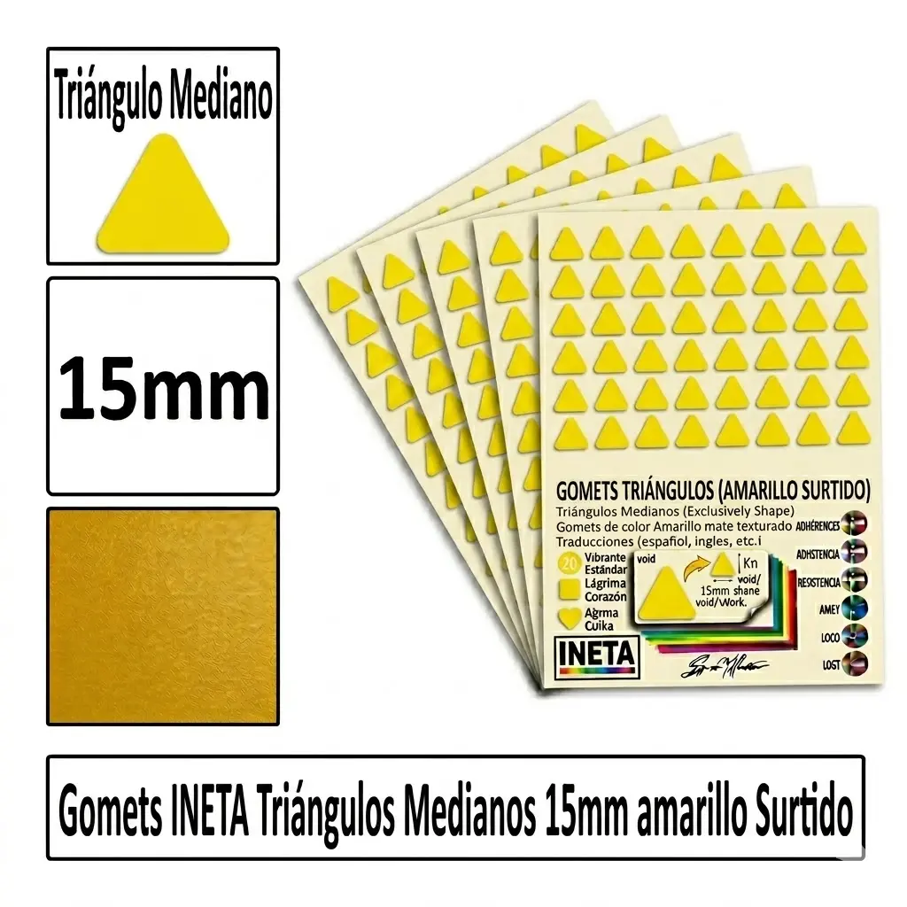 GOMETS TRIANGULO MEDIANO Ø 15 MM AMARILLO