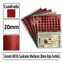 GOMETS CUADRADO GRANDE Ø 20 MM ROJO