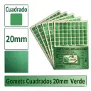  GOMETS CUADRADO GRANDE Ø 20 MM VERDE