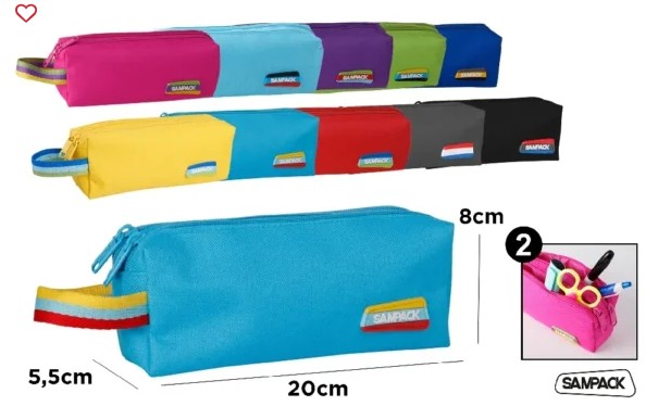 PORTATODO PLANO 2 CREMALLERAS LAGART SURTIDOS PASTEL