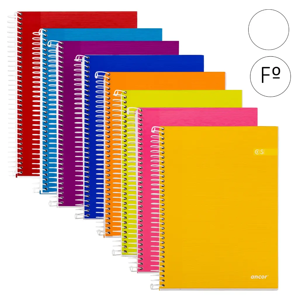 BLOC ESPIRAL FOLIO TAPA EXTRADURA 80 HOJAS 90 GRAMOS LISO