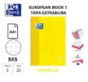 BLOC OXFORD A4+ ESPIRAL CUADRÍCULA 5 MM AMARILLO (EUROPEANBOOK 1) 