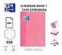 BLOC OXFORD A4+ ESPIRAL CUADRÍCULA 5 MM ROSA CHICLE (EUROPEANBOOK 1) 