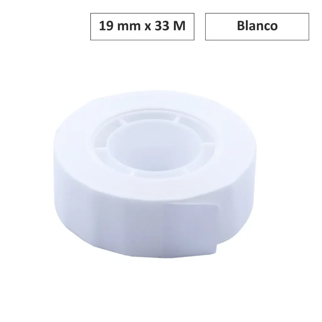 CINTA ADHESIVA BLANCO 19MM×33M 