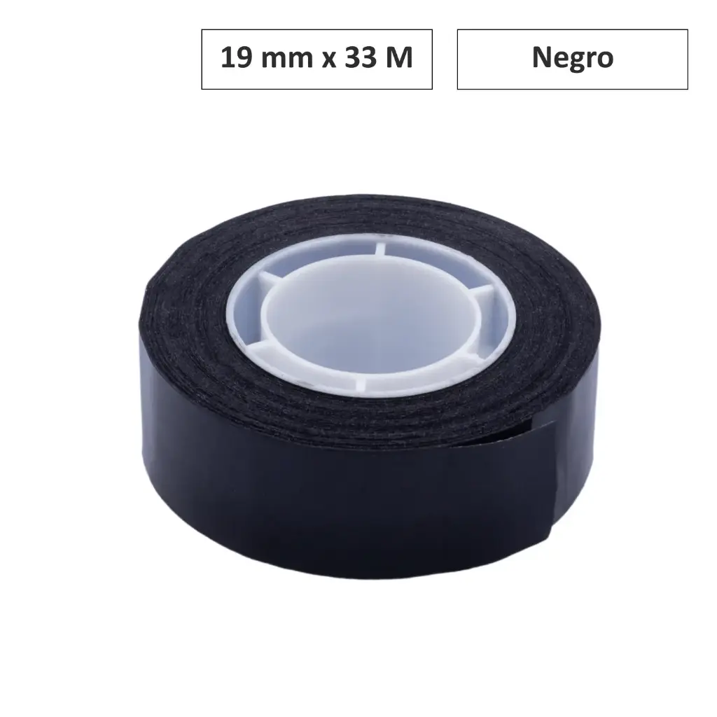 CINTA ADHESIVA NEGRO 19MM×33M 