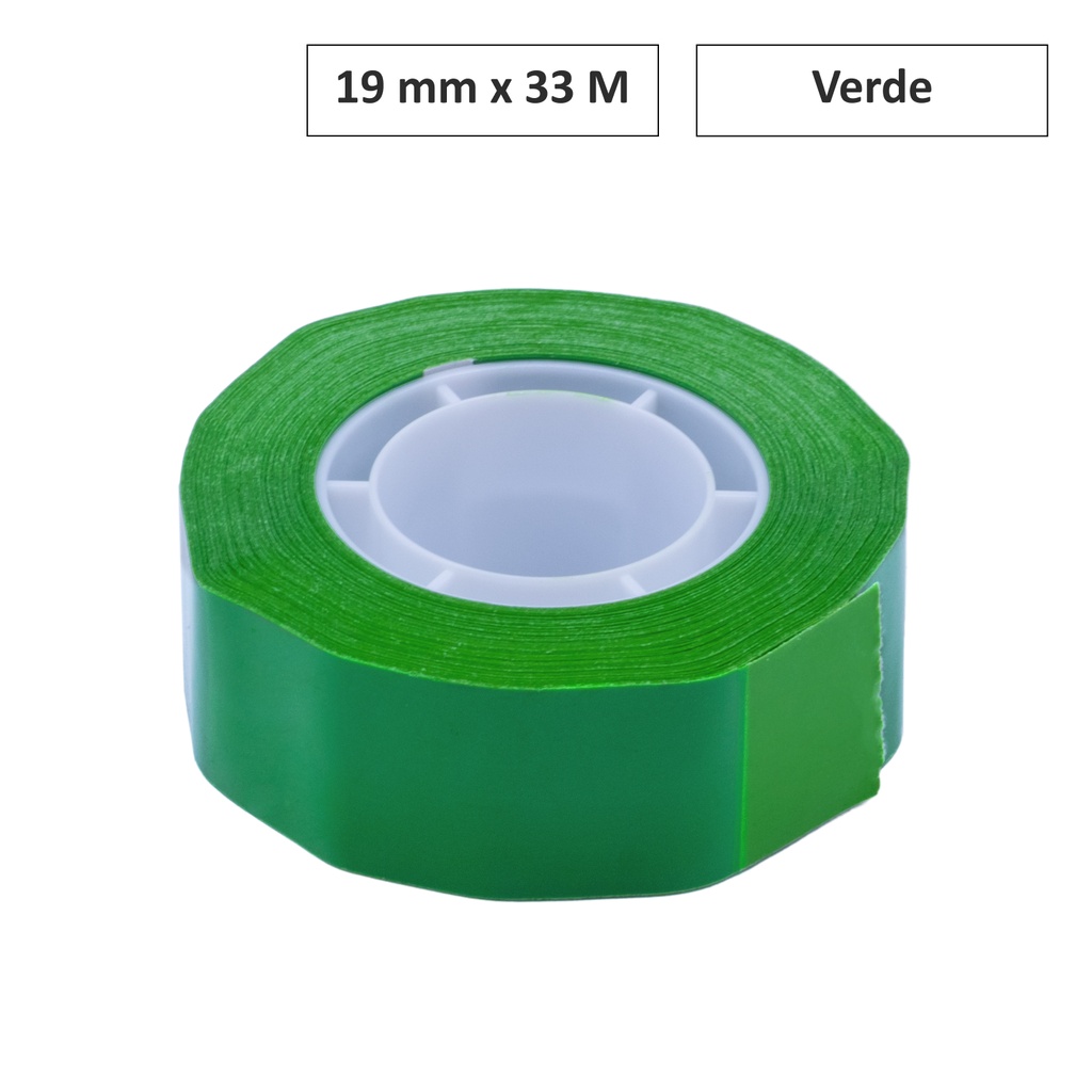 CINTA ADHESIVA VERDE 19MM×33M 