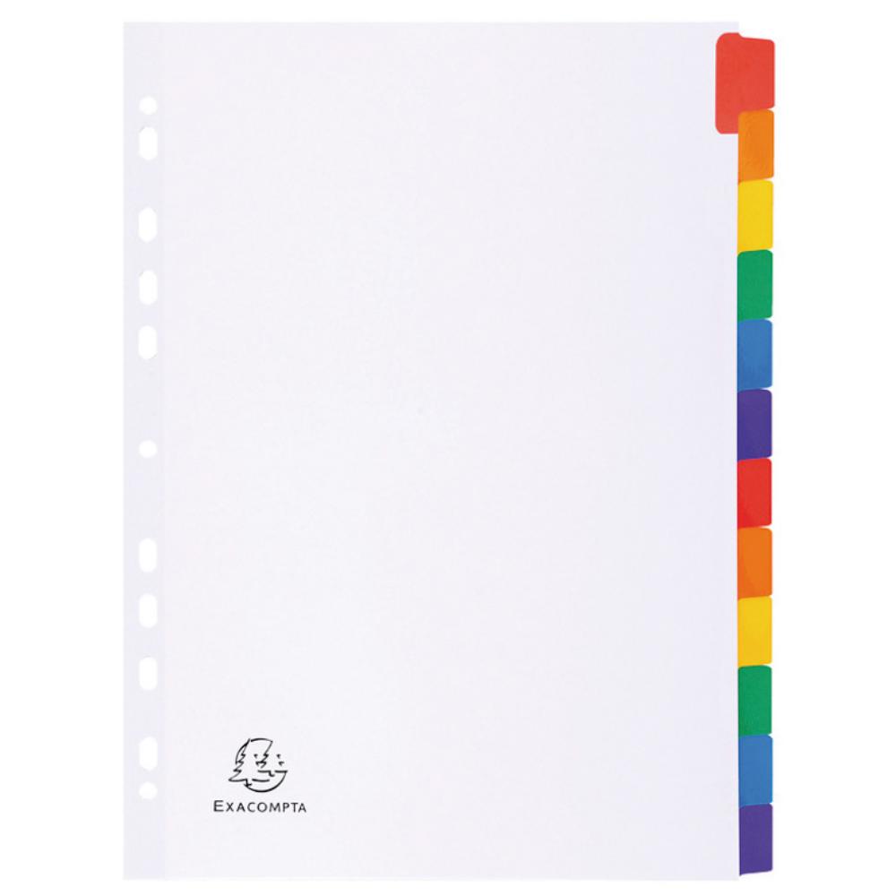 SEPARADOR A4 EXACOMPTA NATURE FUTURE CARTÓN 12 PESTAÑAS