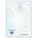 MAPAS DE AMERICA DEL NORTE POLITICO BLOC 50 HOJAS