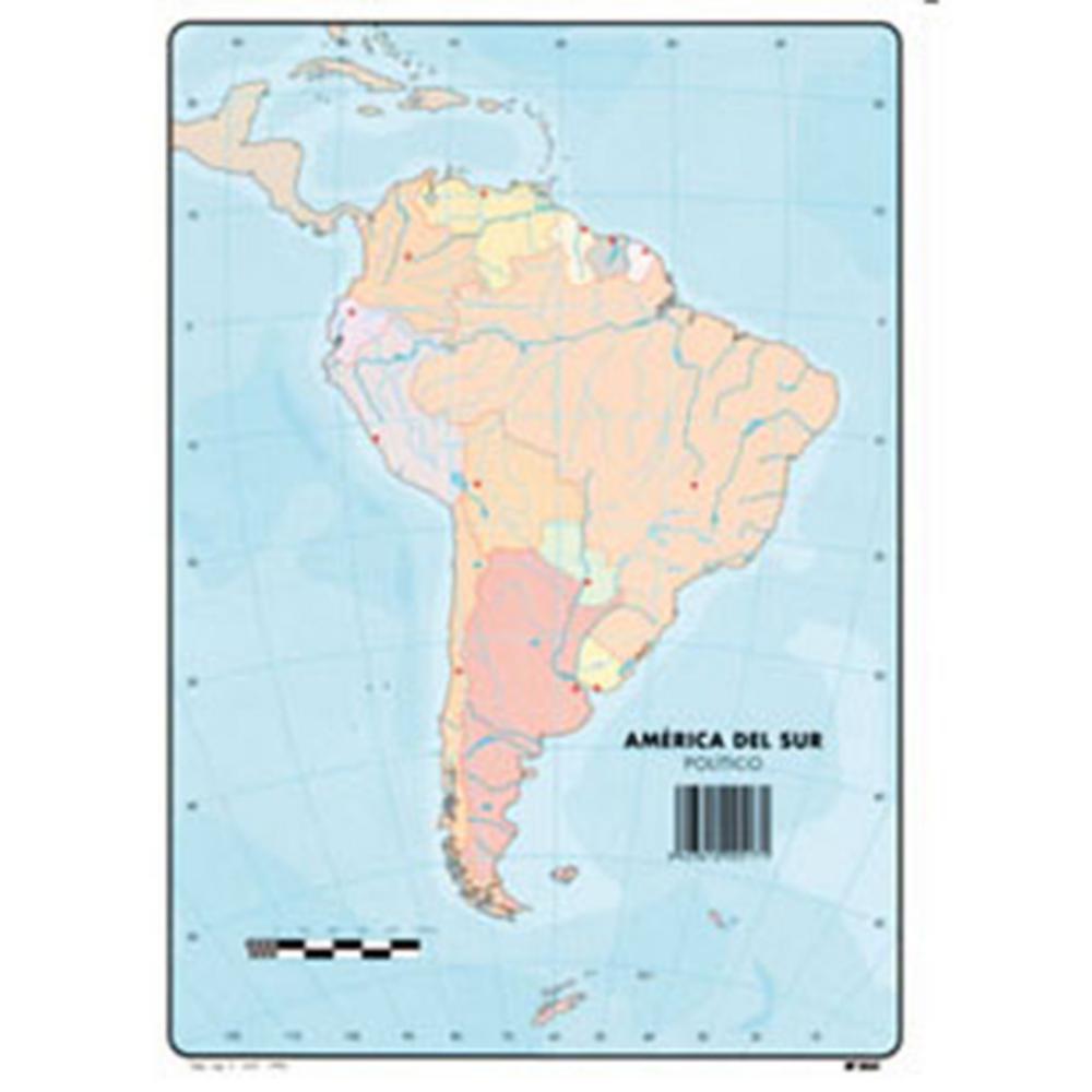 MAPAS DE AMERICA DEL SUR POLITICO BLOC 50 HOJAS
