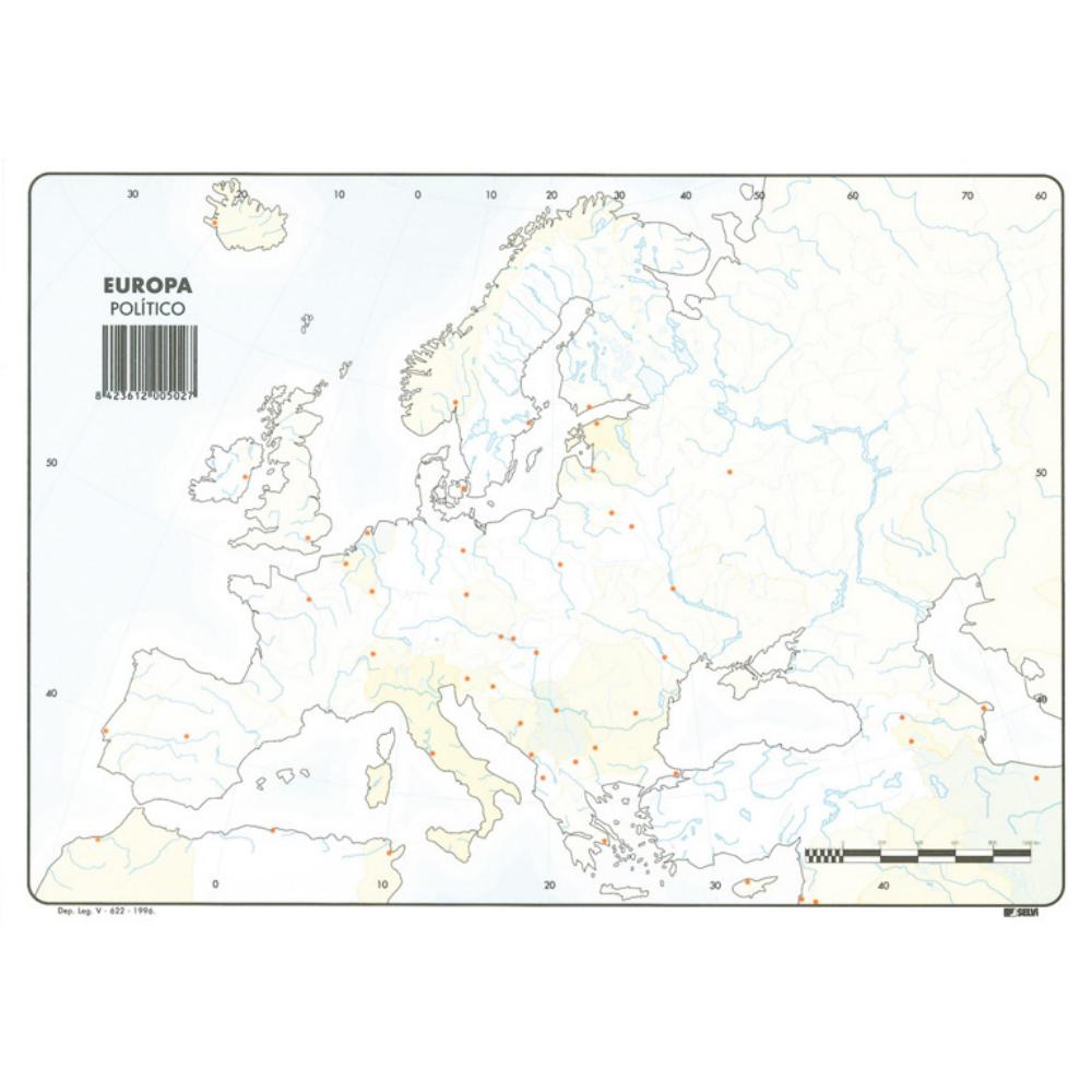 MAPAS DE EUROPA POLITICO BLOC 50 HOJAS