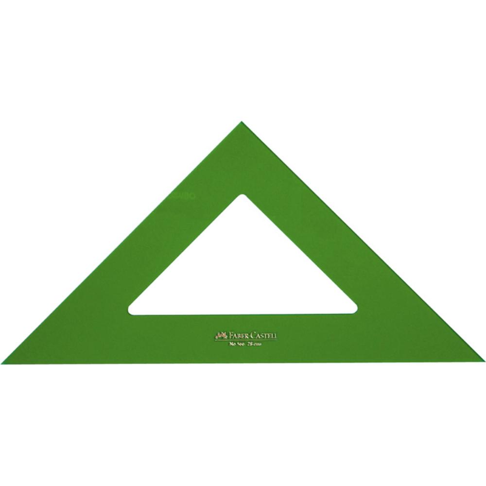 ESCUADRA FABER CASTELL GAMA VERDE PLÁSTICO 32CM 