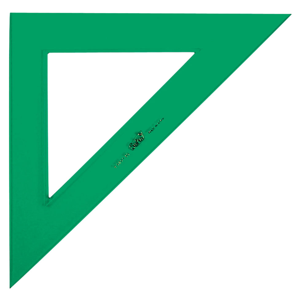 ESCUADRA SAFTA METACRILATO VERDE 25CM TRIANGULAR