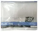 BOLSA MULTIUSOS A4 TRANSPARENTE CON CREMALLERA (34,5 × 28 CM)