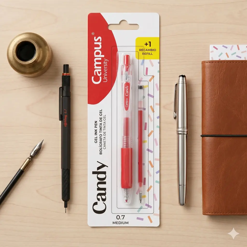 BOLIGRAFO CAMPUS CANDY ROJO C/