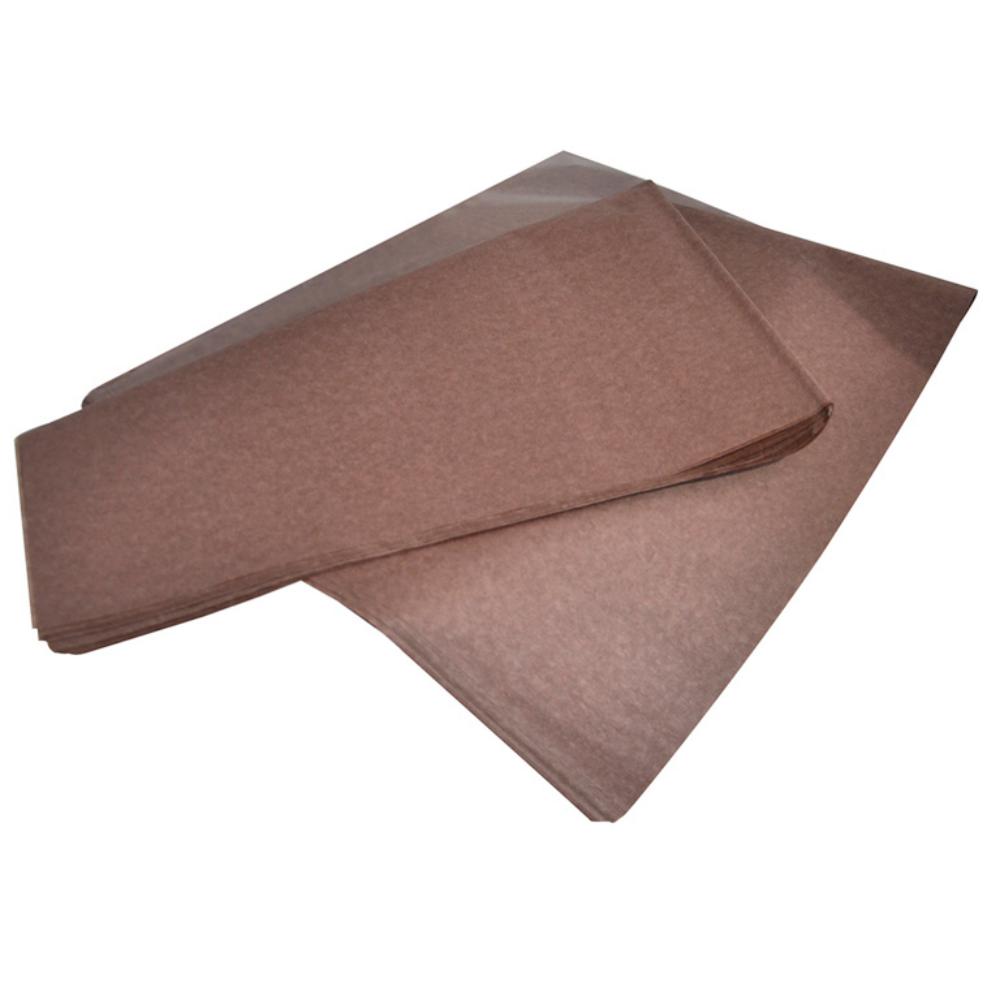 PAPEL SEDA RESMA 500H 50×75CM 18 G MARRON MANO 25 HOJAS