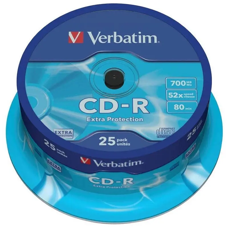 VERBATIM DVD-R 4.7GB 16X TARRINA 25 UNIDADES