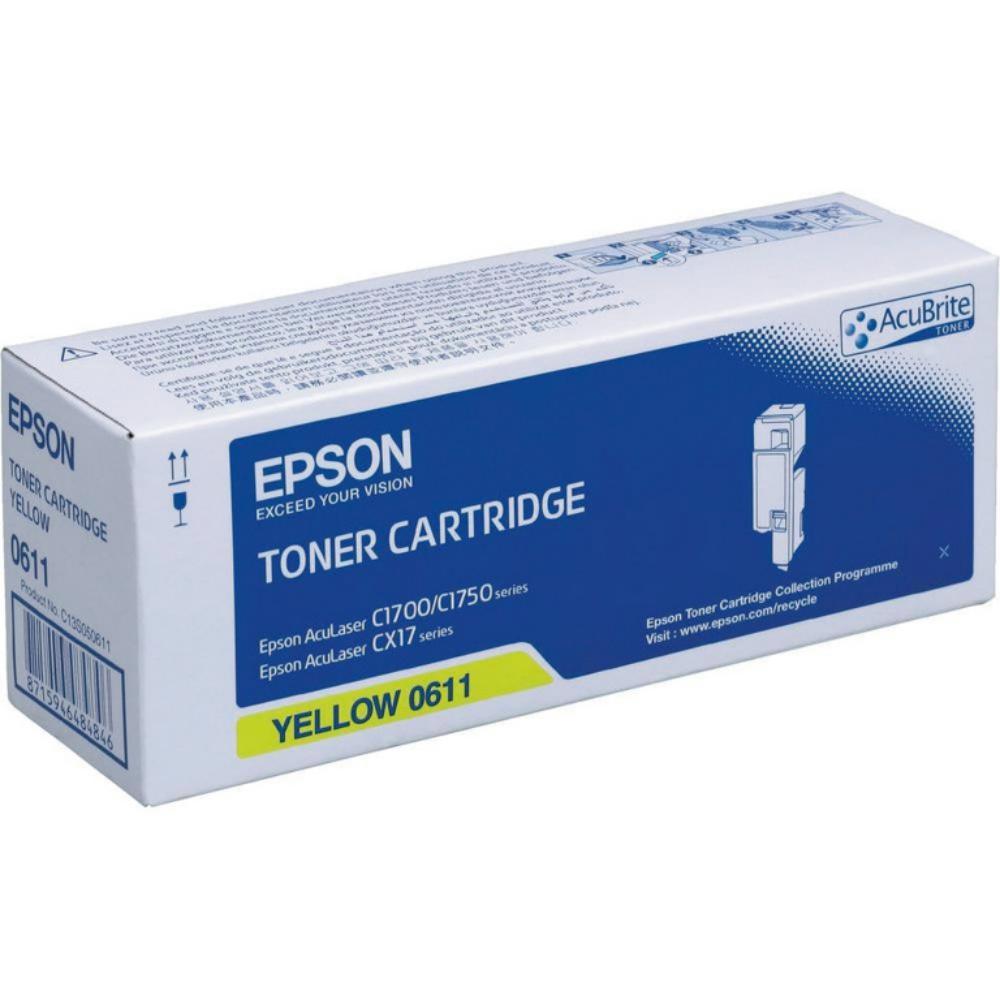 EPSON ACULASER C1700/1750/CX17 TONER AMARILLO 1.400 PAGINAS.