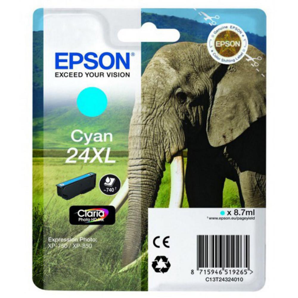 EPSON CLARIA PHOTO HD INK CARTUCHO CIAN 24XL EXPRESSION PHOTO XP-760/950