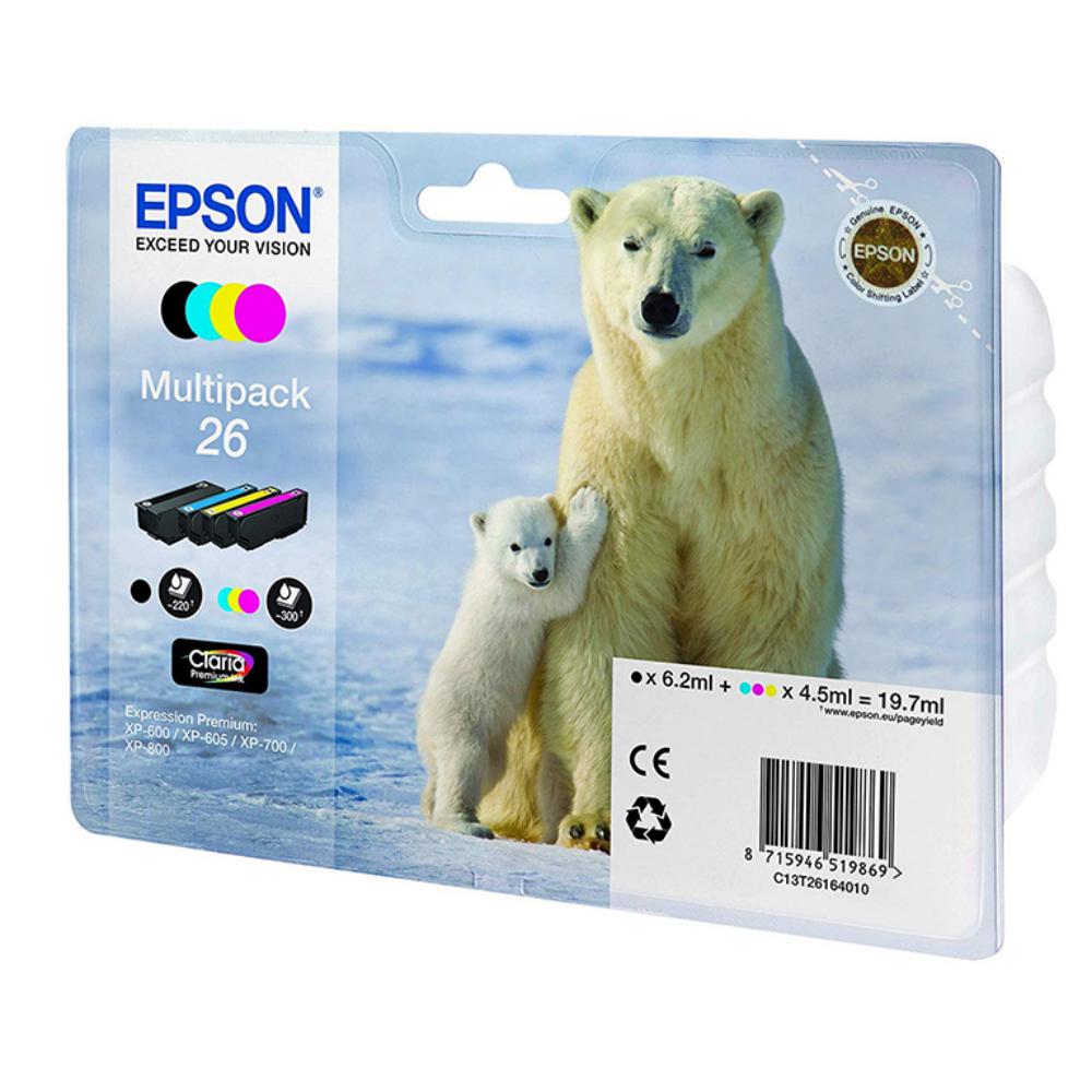 EPSON CLARIA PREMIUM CARTUCHO 26 MULTIPACK 4 COLORES