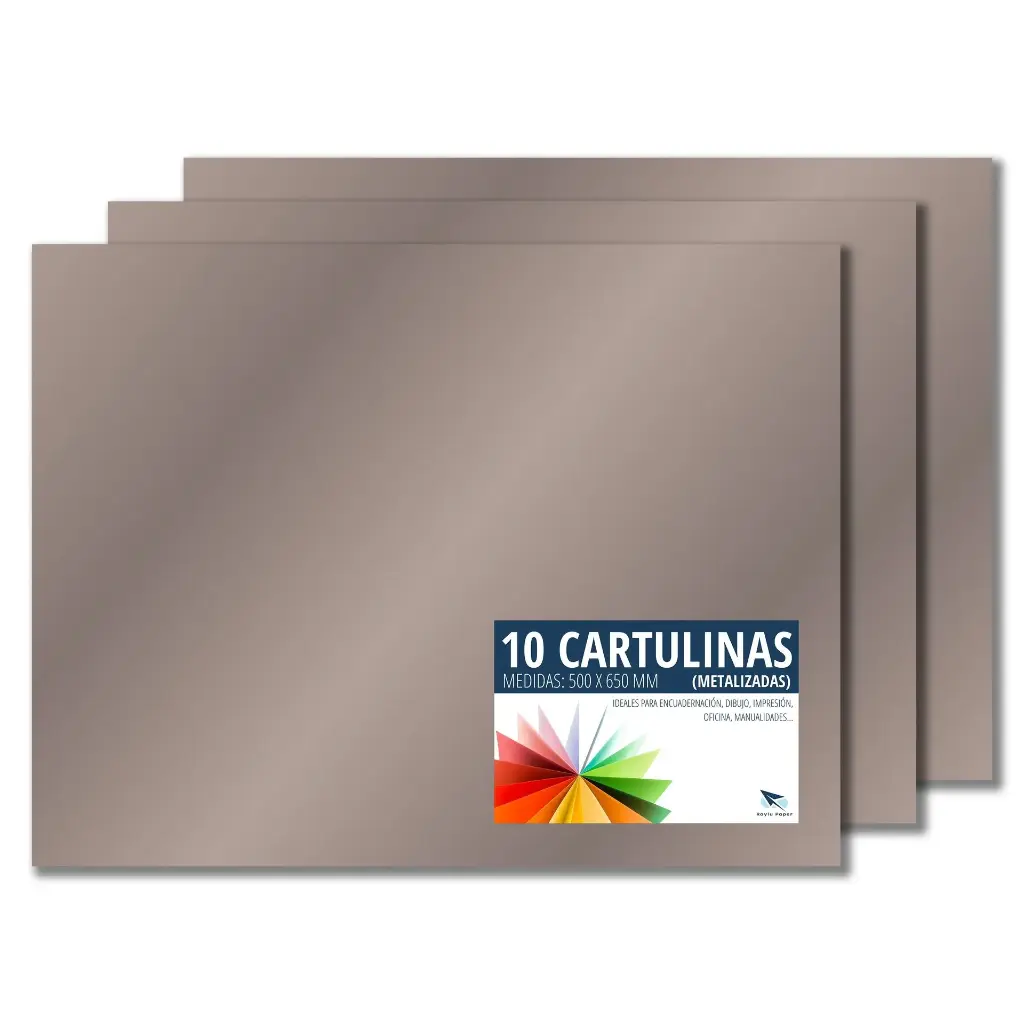 CARTULINA RAYLU  50×65CM 180 GRAMOS PLATA