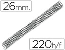 ESPIRALES METAL 26 MM NEGRO 4:1