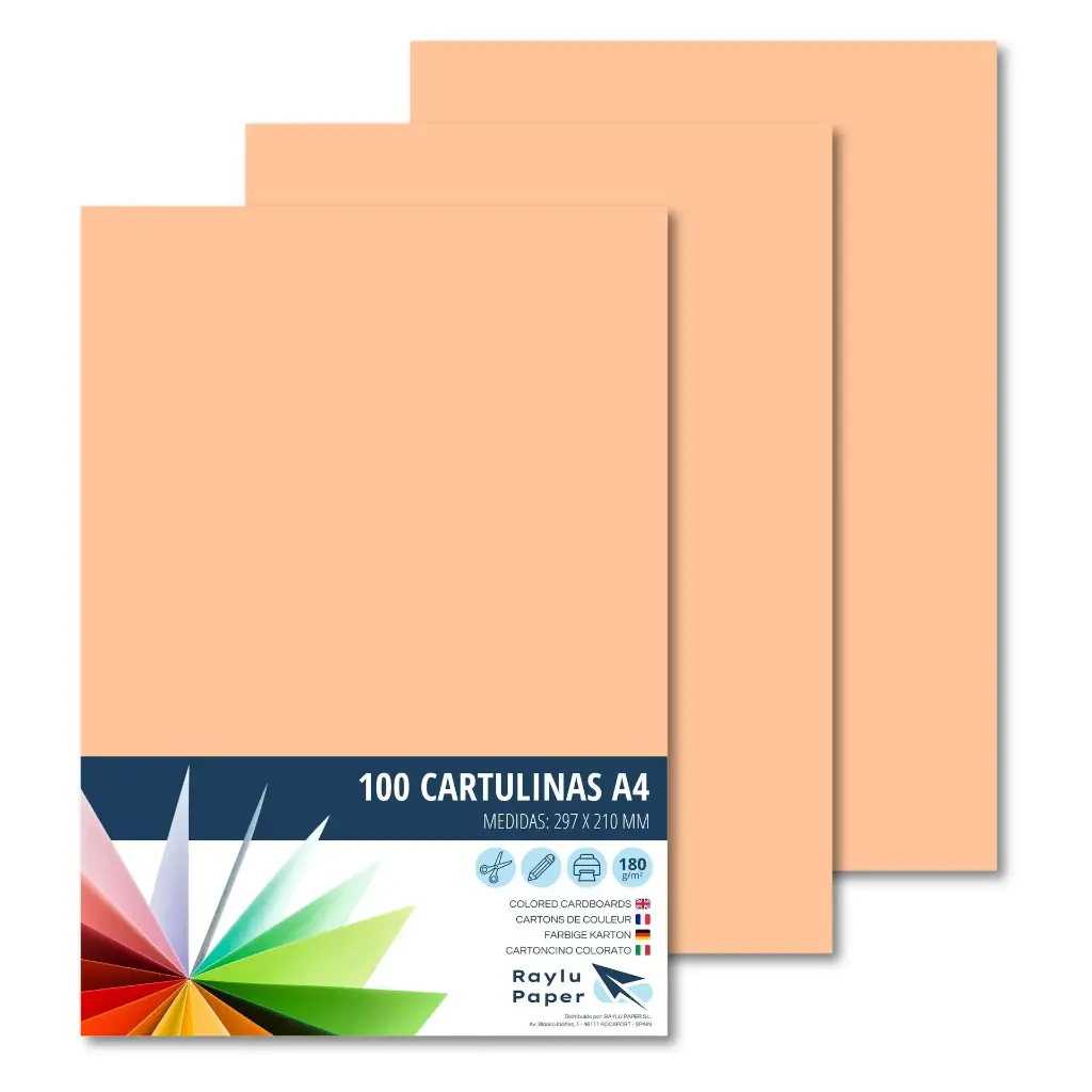 CARTULINA RAYLU PAPER A4 180 g/m² CARNE