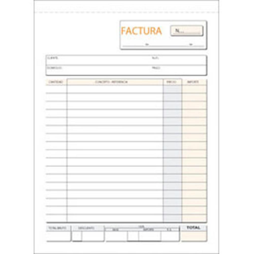 TALONARIO DE FACTURAS LOAN 4º NATURAL PAPEL LITOS