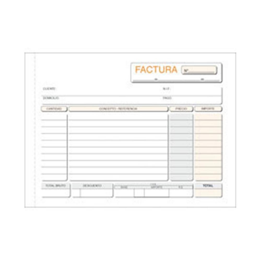 TALONARIO DE FACTURAS LOAN 8º APAISADO DUPLICADO AUTOCOPIANTE