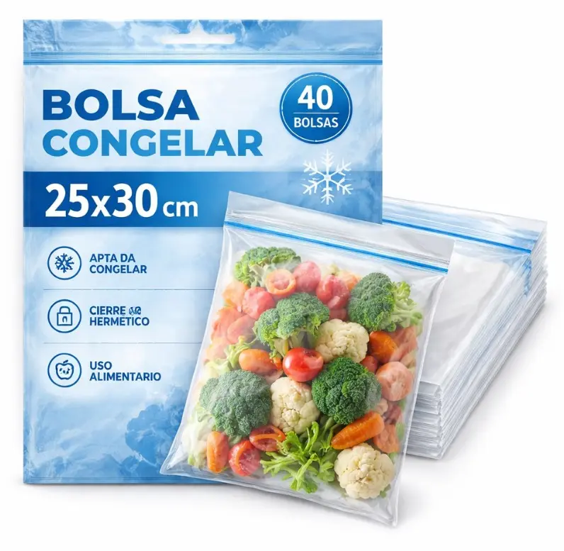 BOLSA CONGELADOR 25X30 40UN