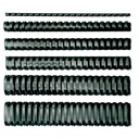 CANUTILLO DE PLÁSTICO OVALADO 38MM CAJA 50 UDS NEGRO