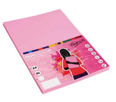 PAPEL A4 80G 100 HOJAS COLOR ROSA