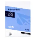 RECAMBIO A4 100 HOJAS 90 GRAMOS CUADRO 4MM RAYLU