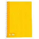 BLOC ESPIRAL A4 TAPA DURA 80 HOJAS 70 GRAMOS CUADRO 4MM AMARILLO RAYLU