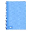 BLOC ESPIRAL A4 TAPA DURA 80 HOJAS 70 GRAMOS CUADRO 4MM AZUL CLARO RAYLU